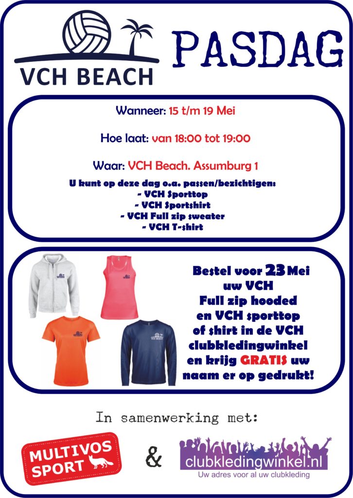 VCH Beach pasdag Mei 2017